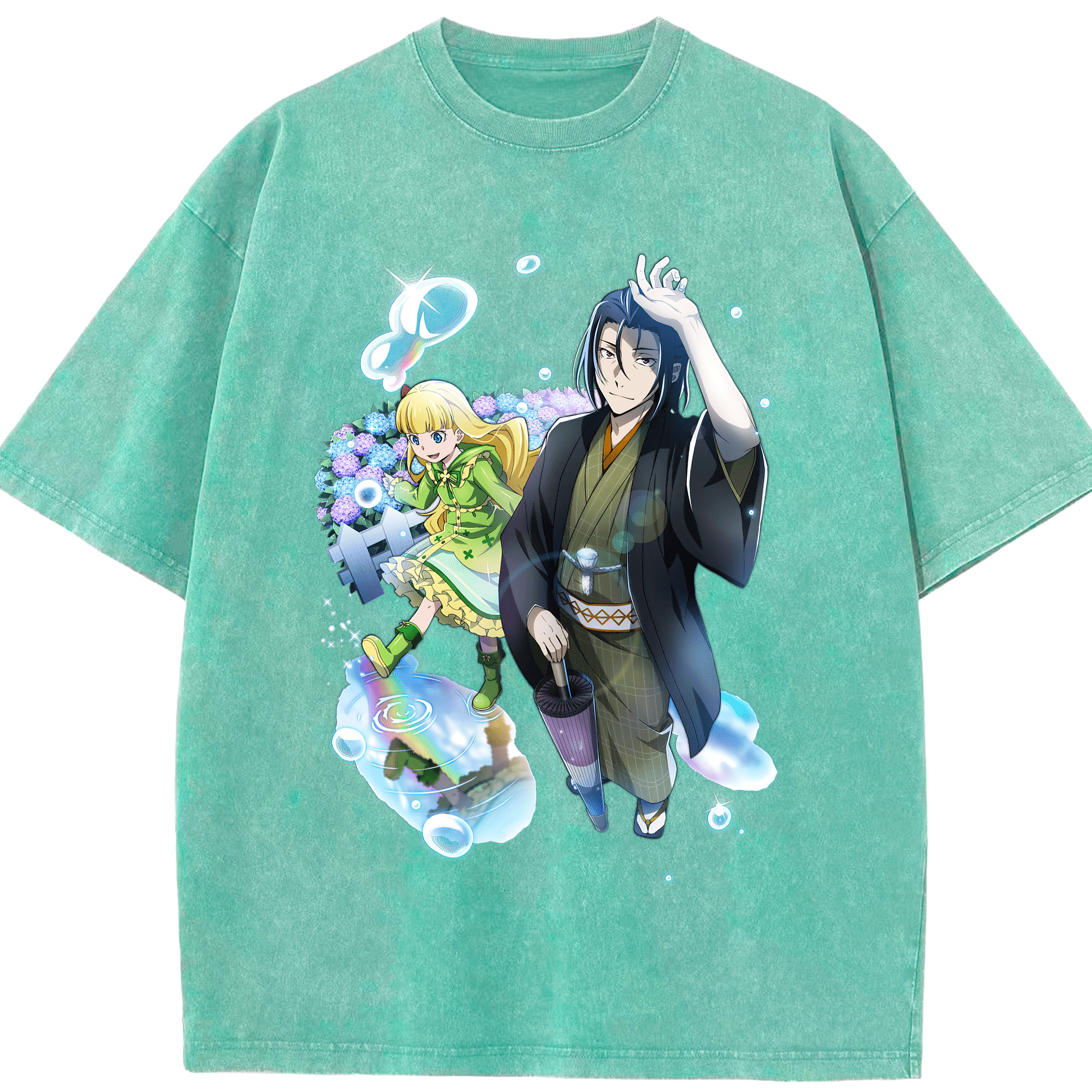 （画像用） 文豪ストレイドッグス Bungo Stray Dogs 綿100% ヴィンテージ風 半袖Tシャツ（フロントプリント）